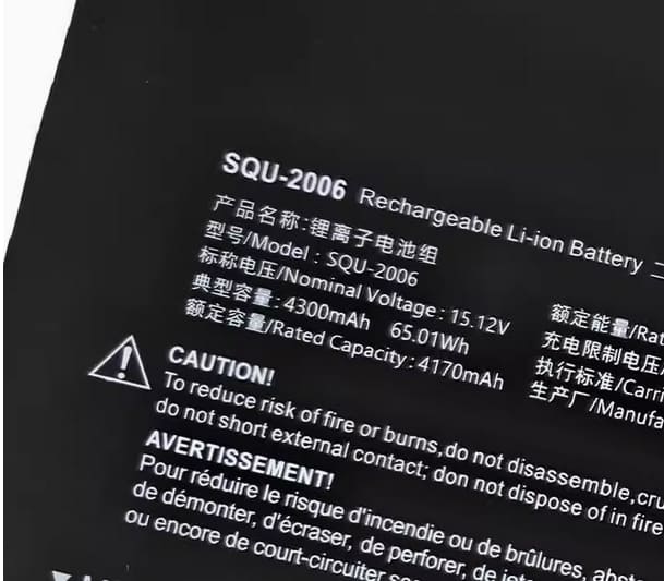 SQU-2006 Battery for Hasee Thunderobot S8D6 Z7D6 911 X Wild Hunter G2 Ma